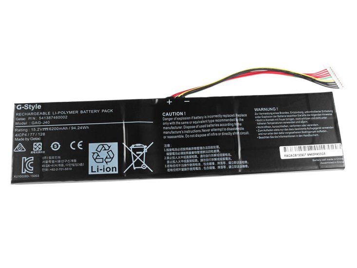 6200mAh 94.24Wh 8-Zellen Gigabyte 541387460005 Akku - zum Schließen ins Bild klicken