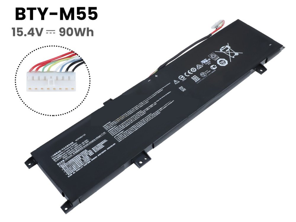 Akku MSI 9S7-158561-057 5845mAh 90Wh