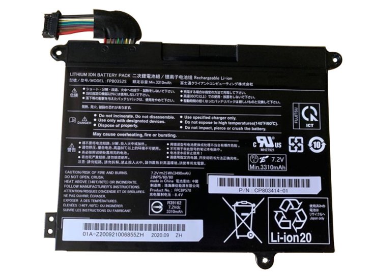 Akku Fujitsu FPB0352S FPCBP578 3490mAh 25Wh - zum Schließen ins Bild klicken