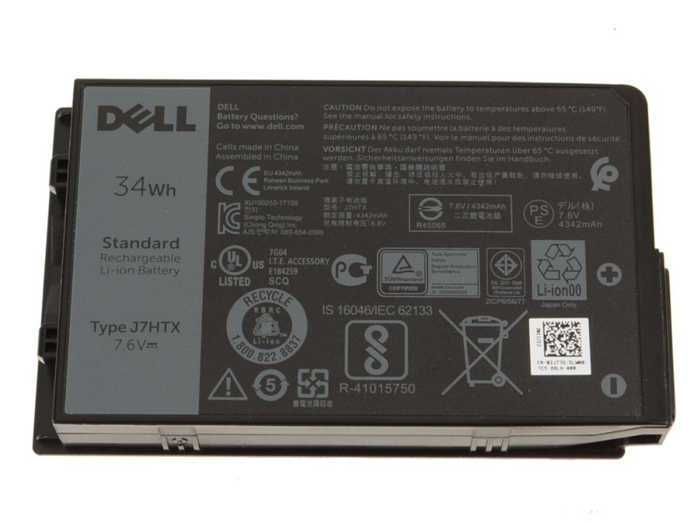 Original 4342mAh 34Wh 4 Zellen Dell Latitude 7220 Rugged T03H T03H003 Akku