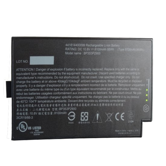 Original Getac v200 Media Bay Akku 88Wh 8100mAh 9-Zellen - zum Schließen ins Bild klicken