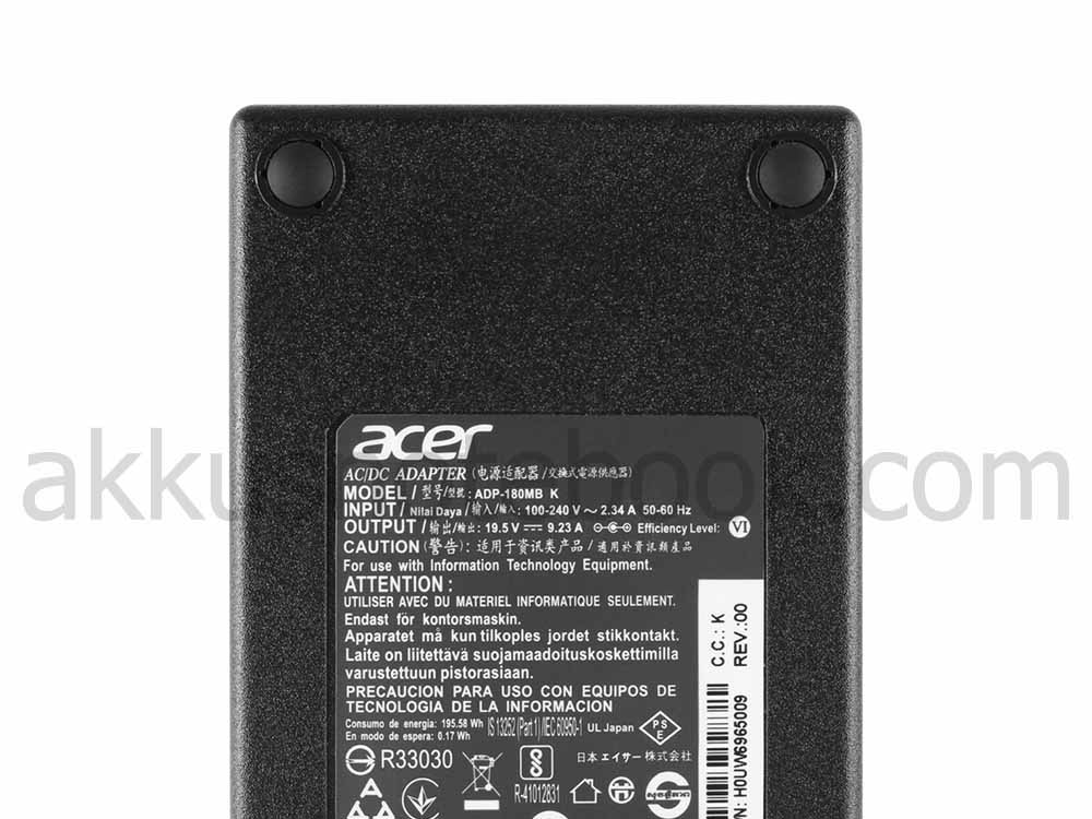 180W Netzteil Ladegerät Acer NP.ADT0A.057 + Frei Ladekabel