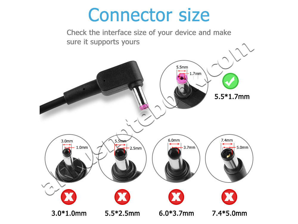 135W Acer ConceptD 3 Ezel Pro CC315-72P-74BY(UN.C5QTA.001) Netzteil Ladegerät