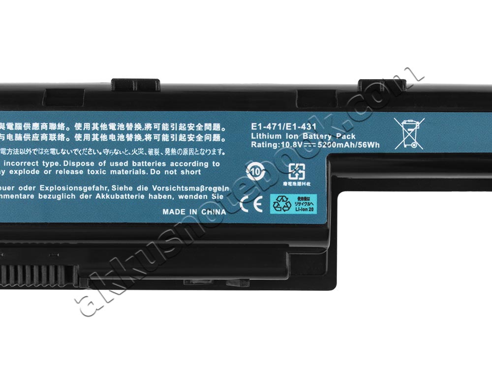 6 Zellen 5200mAh Akku Packard Bell EasyNote LE11BZ-E304G50Mnks