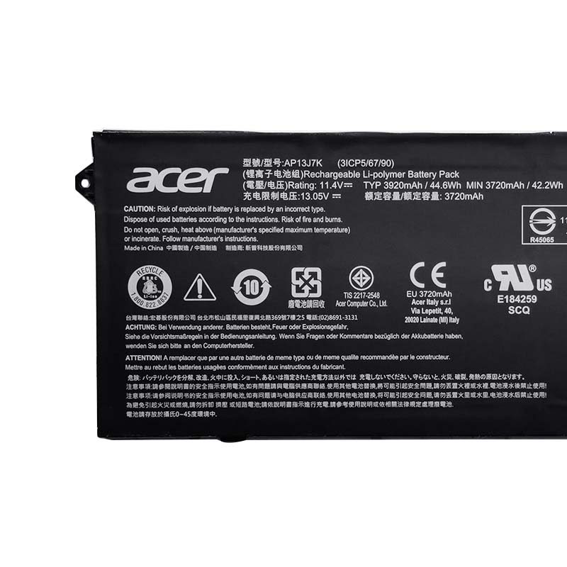 3920mAh 44.6Wh 3-Zellen Acer Chromebook 514 CB514-1H-C11Z Akku