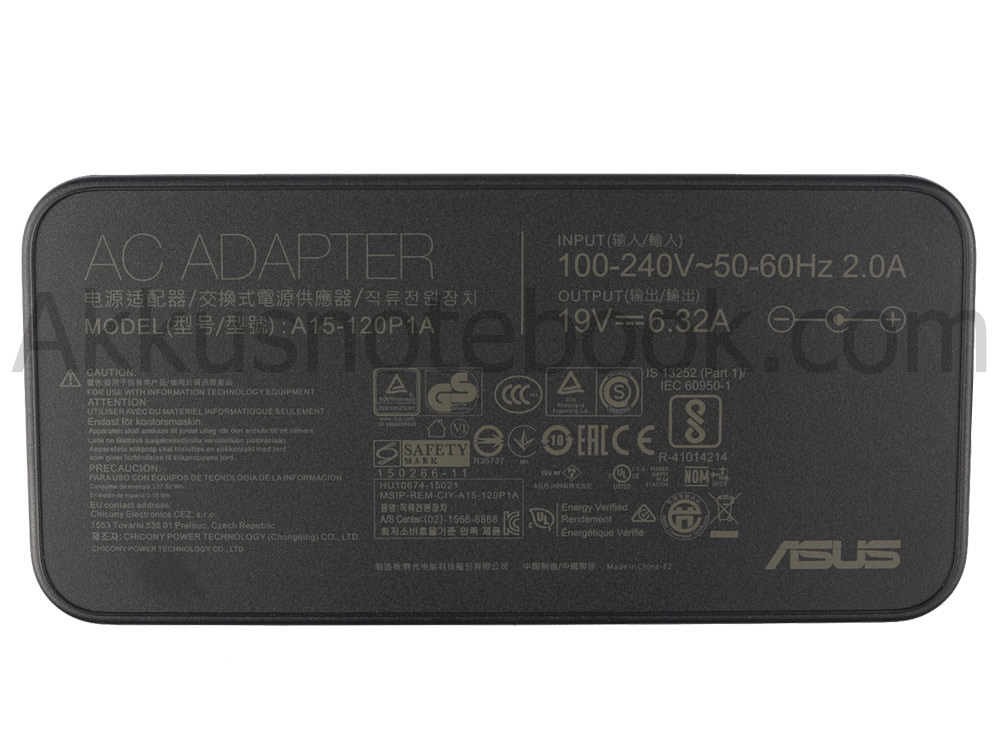 120W Asus 04G265003420 Netzteil Ladegerät