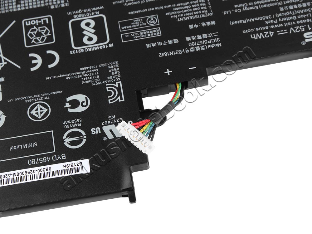 3645mAh 42Wh 3-Zellen Asus S531FL-EJ132T Akku