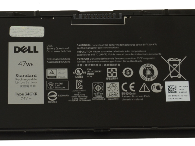 Original 4 Zellen 47Whr Akku Dell Latitude E7440 P40G