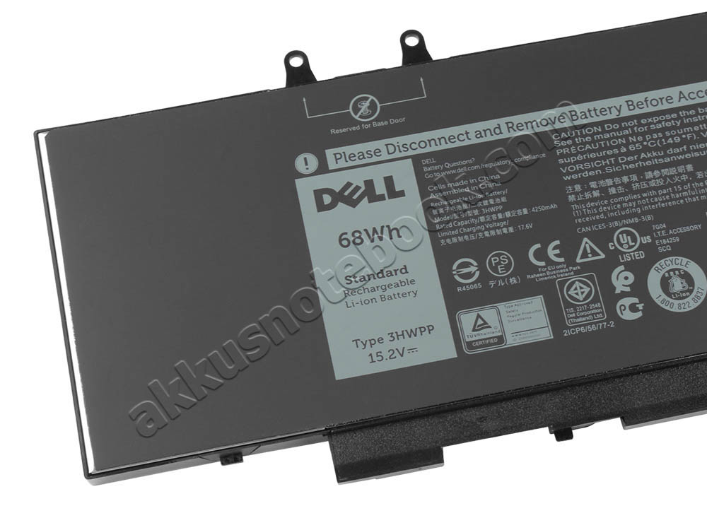 4250mAh 68Wh 4-Zellen Dell Latitude 5401-01 Akku