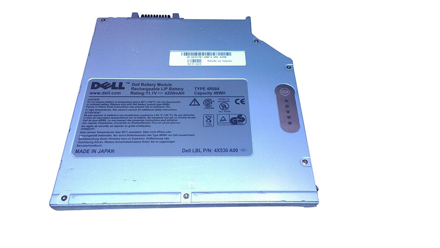 Original Dell 312-0069 Media Bay Akku 48Wh 4320mAh 6-Zellen