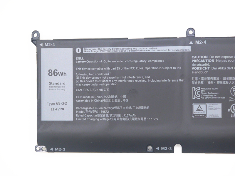 7167mAh 86Wh 6-Zellen Dell Alienware m15 R6 Akku