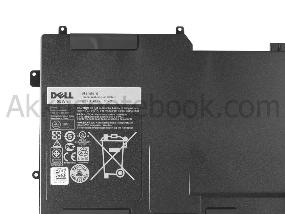 Original Dell 3H76R Akku 55Wh 6-Zellen