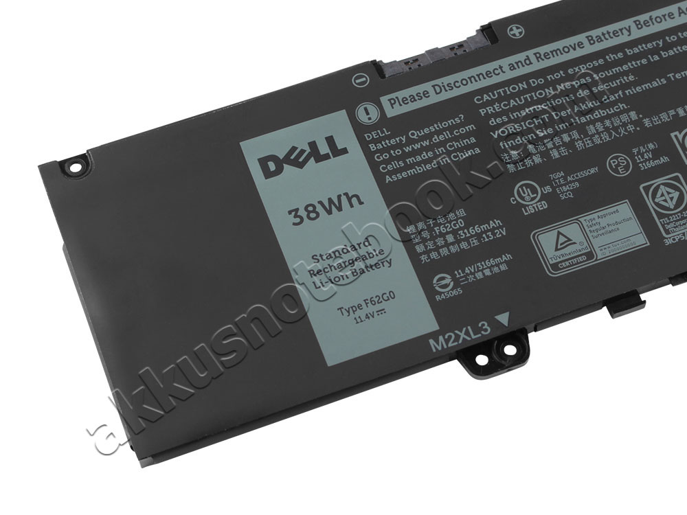 Original 3166Ah 38Wh 3 Zellen Dell Inspiron 13 7373 P83G001