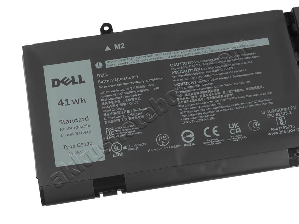 3640mAh 41Wh 4-Zellen Dell Inspiron 14 5410 2-in-1 Akku