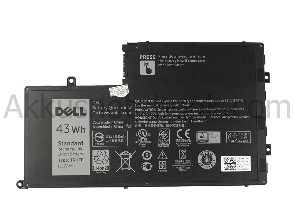 Original 43Wh 3800mAh 3-Zellen Akku Dell Inspiron 14 5442