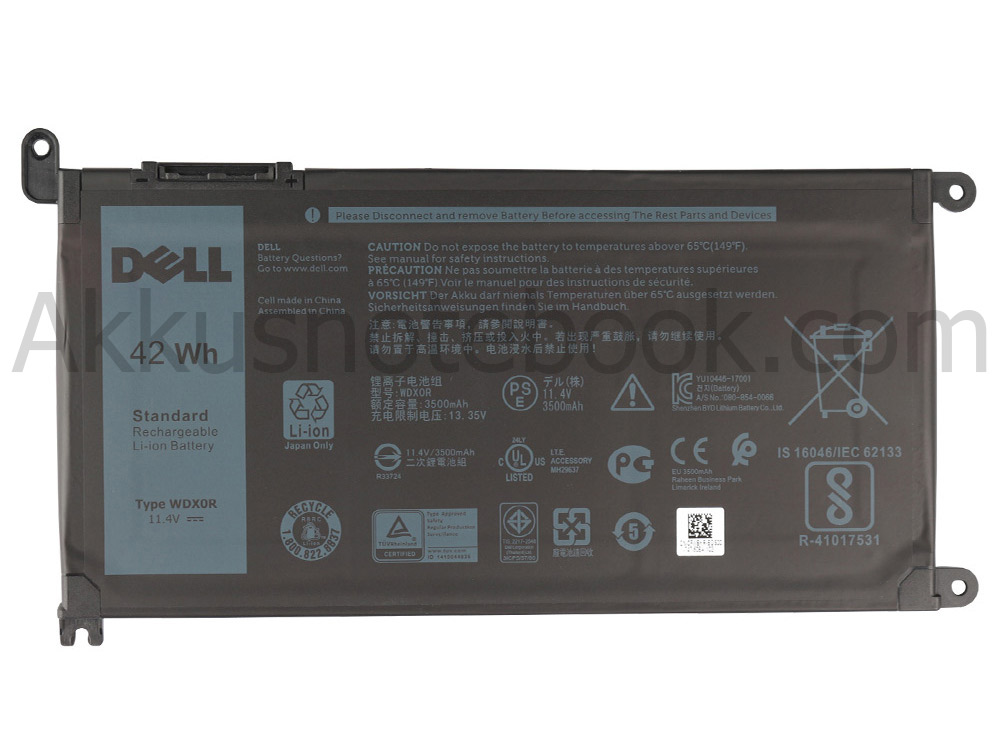 Original Dell Inspiron 15 5583 P86F P86F001 Akku 3500mAh 42Wh 3-Zellen