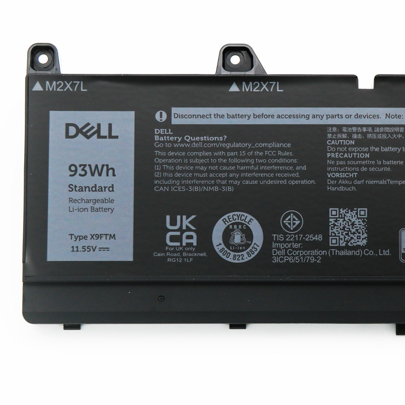 Original Akku Dell 451-BCYG 7650mAh 93Wh