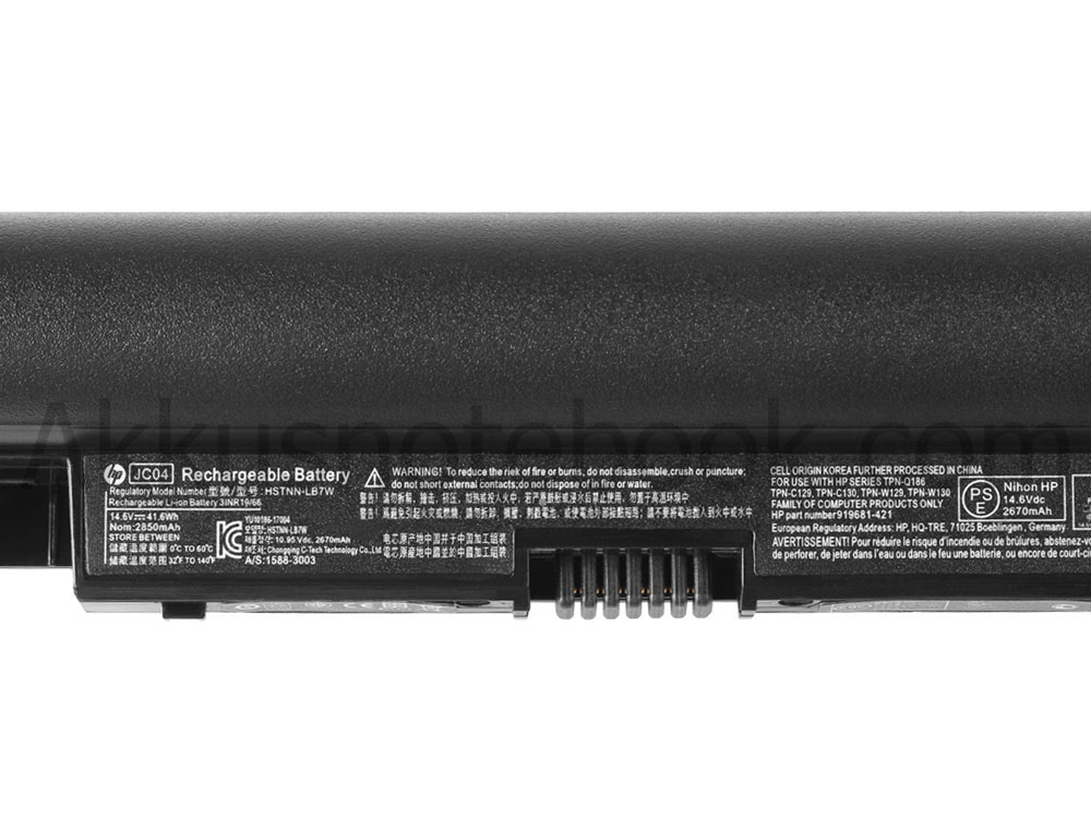 Original HP HSTNN-DB8F Akku 41.6Wh 2850mAh 4-Zellen