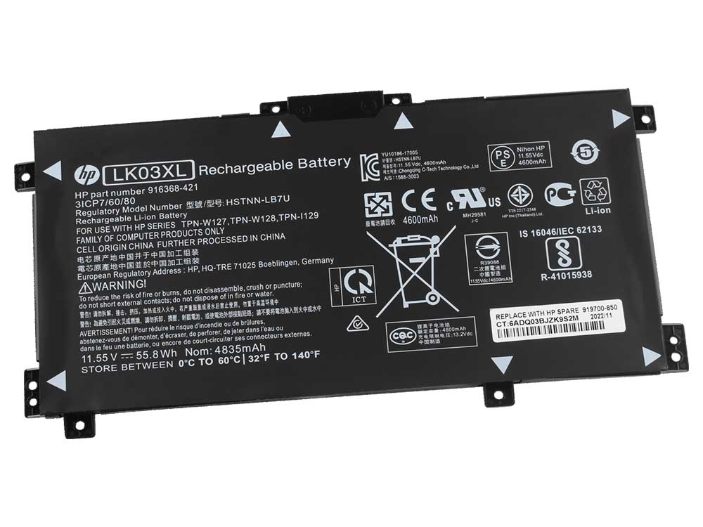 Original Akku HP LK03XL LKO3XL 4350mAh 52.5Wh