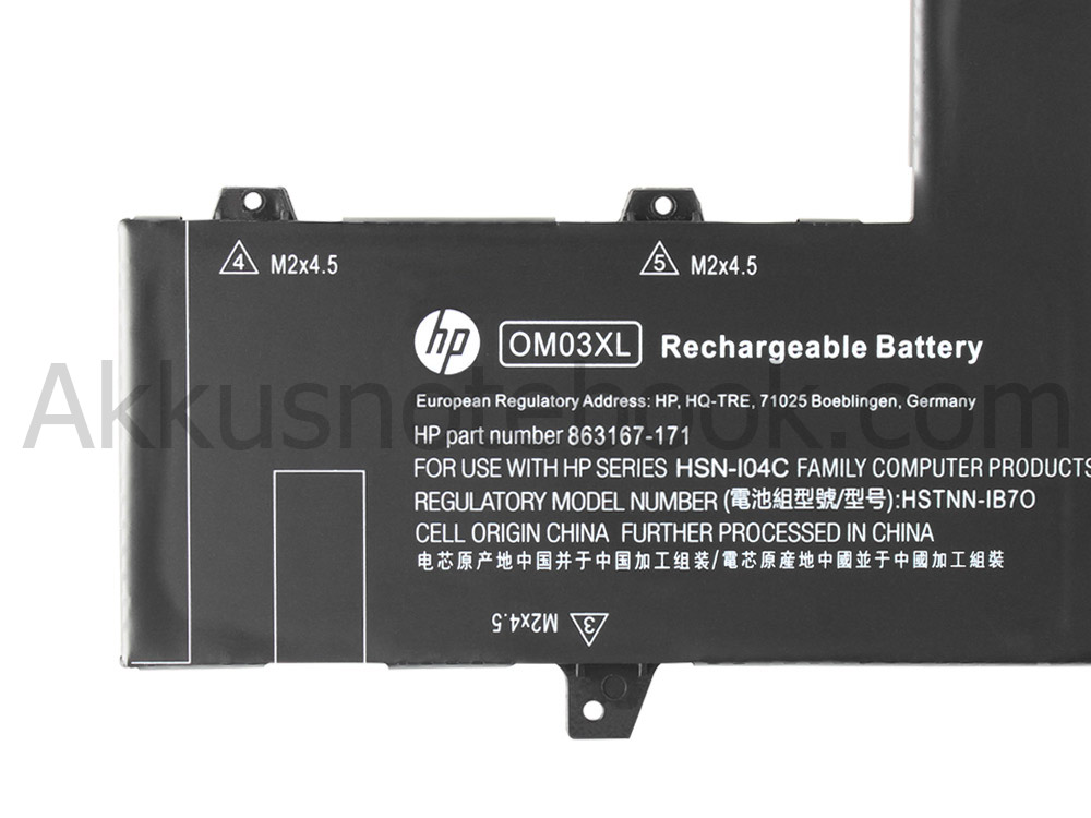 Original HP OM03XL Akku 57Wh 4935mAh