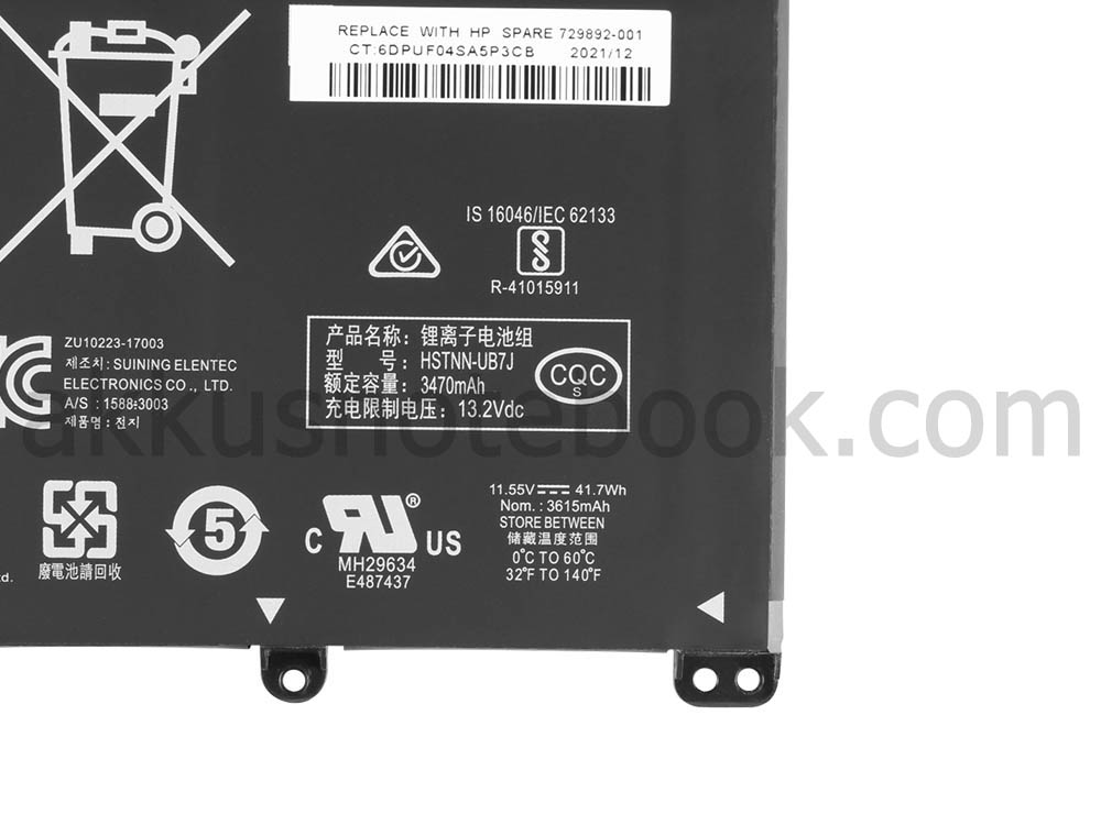 Original 3630mAh 41.9Wh 3-Zellen Akku HP TF03XL HSTNN-LB7X HSTNN-LB7J