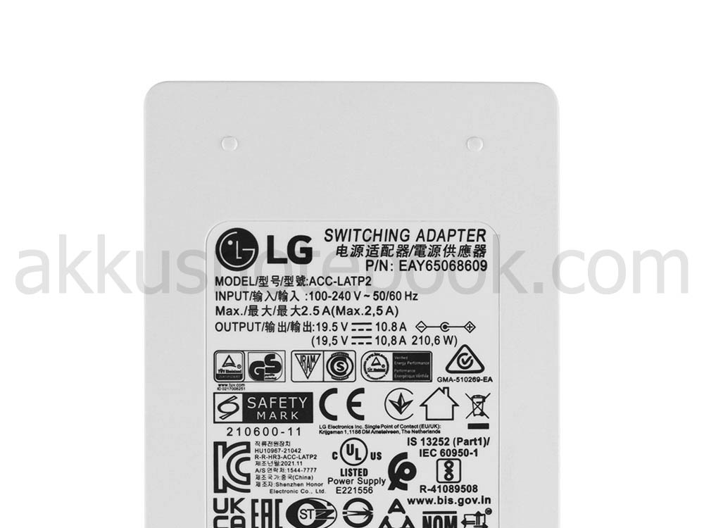 Original 210.6W LG ACC-LATP2 EAY65068609 Netzteil Ladegerät