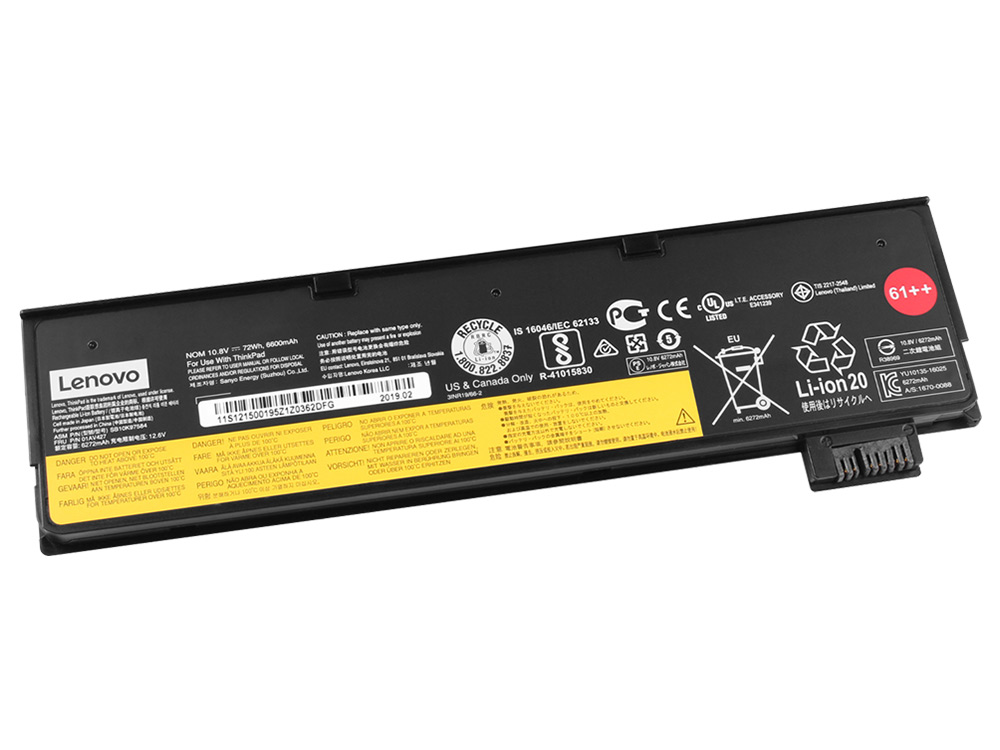 Original Lenovo ThinkPad T480 20L6 Akku 72Wh 6600mAh