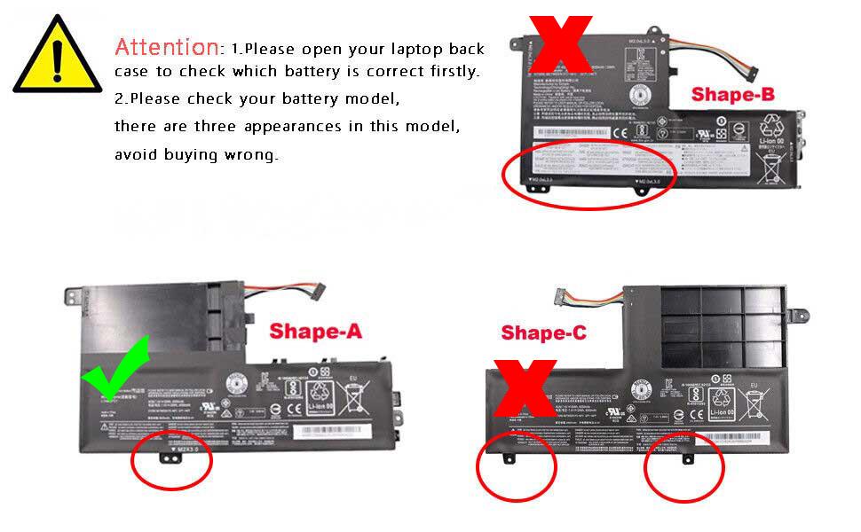 4050mAh 30Wh 2-Zellen Lenovo 5B10G78610 Akku