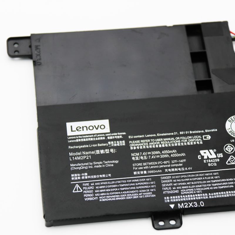 4050mAh 30Wh 2-Zellen Lenovo 5B10G78610 Akku