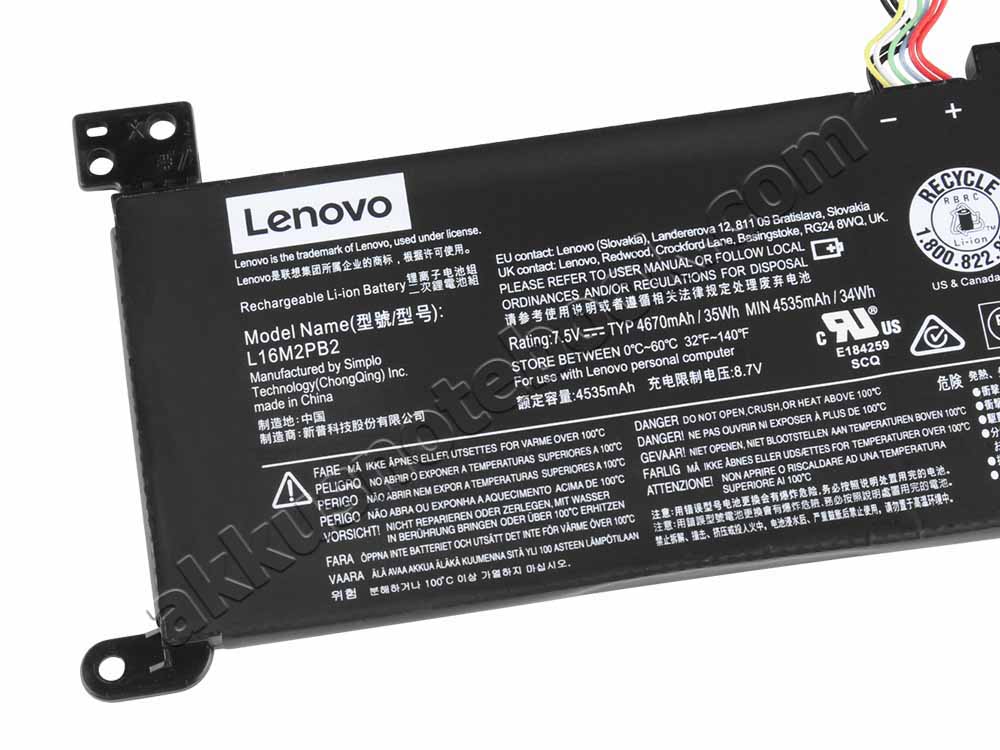 4610mAh 35Wh 2-Zellen Akku Lenovo IdeaPad S145-14IWL 81MU000QMX