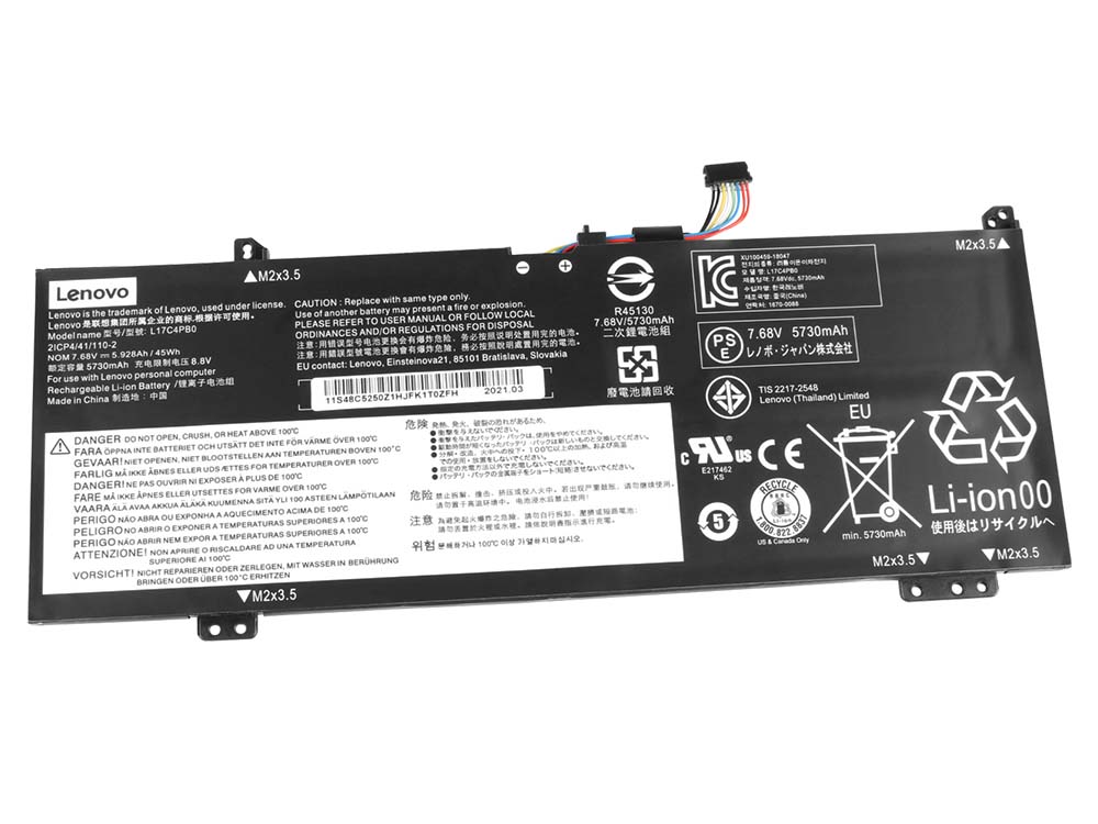 Original Lenovo Yoga 530-14IKB 81EK Akku 45Wh 5928mAh