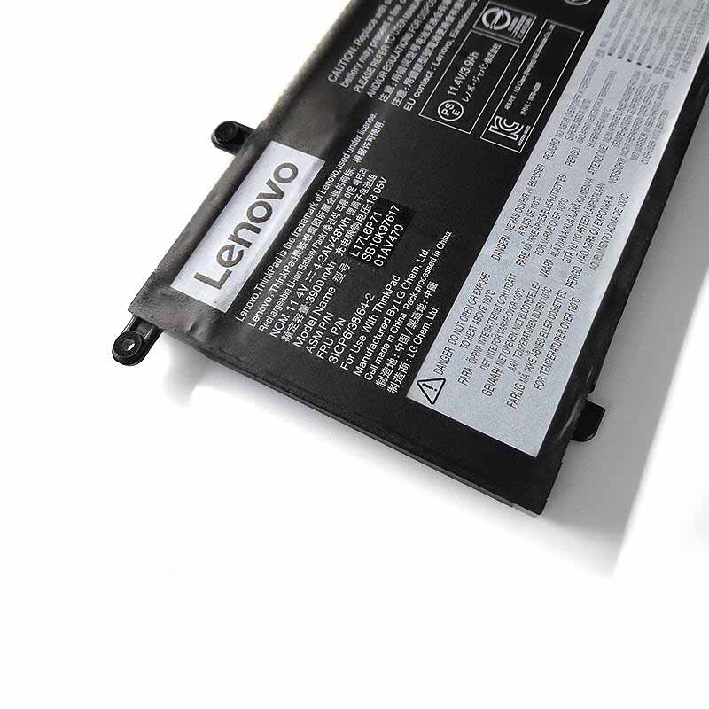 4190mAh 48Wh 3-Zellen Lenovo 01AV470 01AV471 Akku