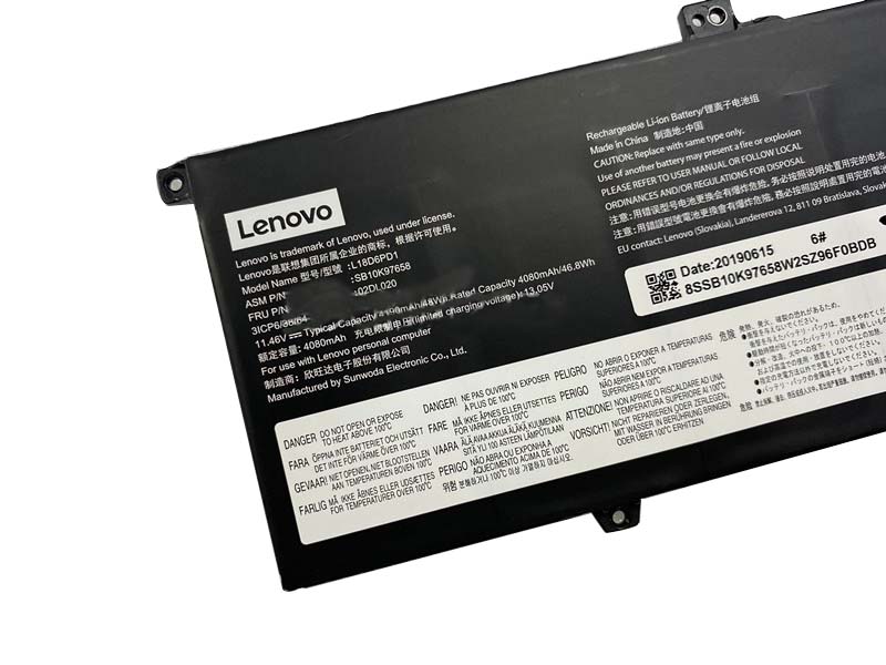 4190mAh 48Wh 3-Zellen Lenovo 02DL017 02DL018 02DL019 02DL020 Akku