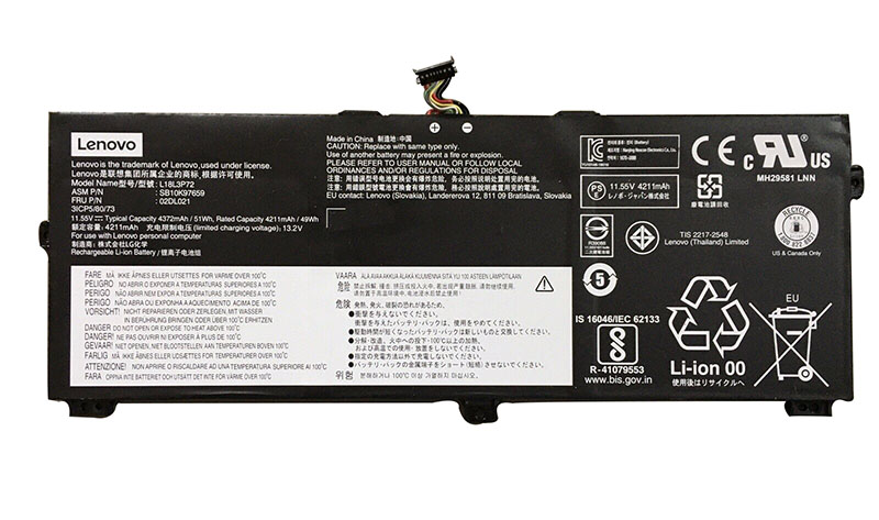 4211mAh 49Wh 3-Zellen Lenovo 02DL022 Akku