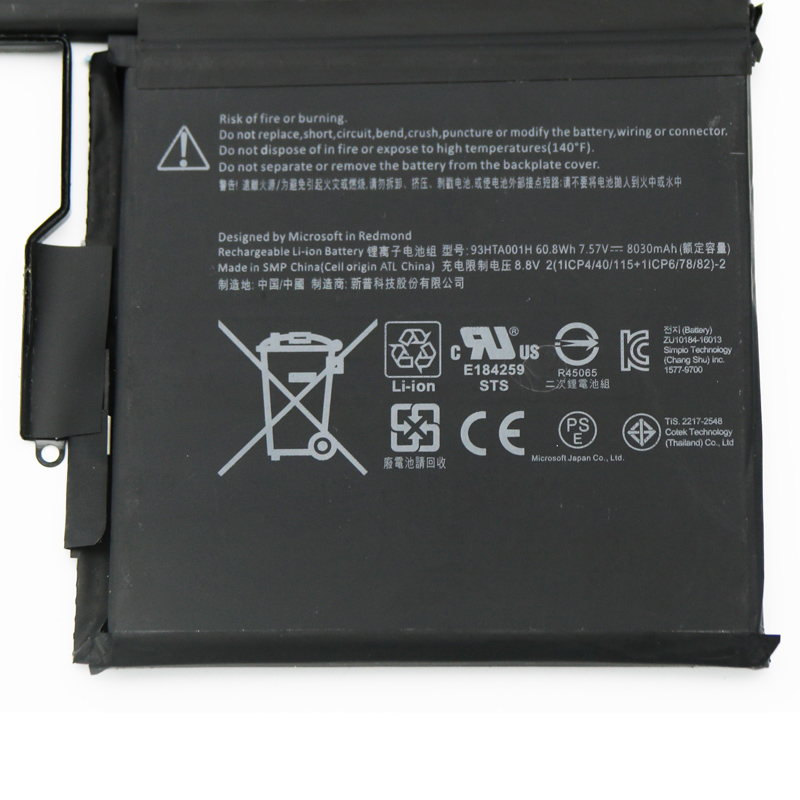 Original Akku Microsoft G3HTA001H 93HTA001H 8030mAh 60.8Wh