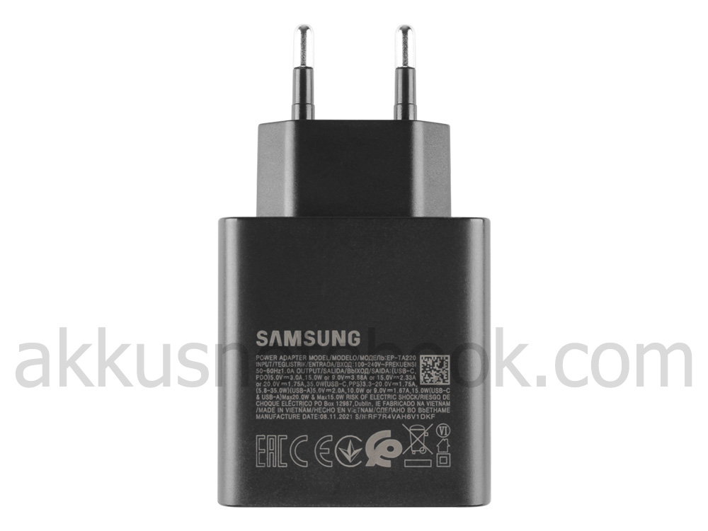 Original 35W Double USB-A/USB-C Ladegerät Samsung Galaxy A10e