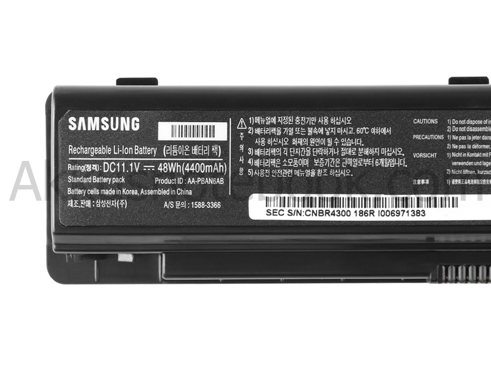 Original 4400mAh 48Wh 6 Zellen Akku Samsung 600B Series