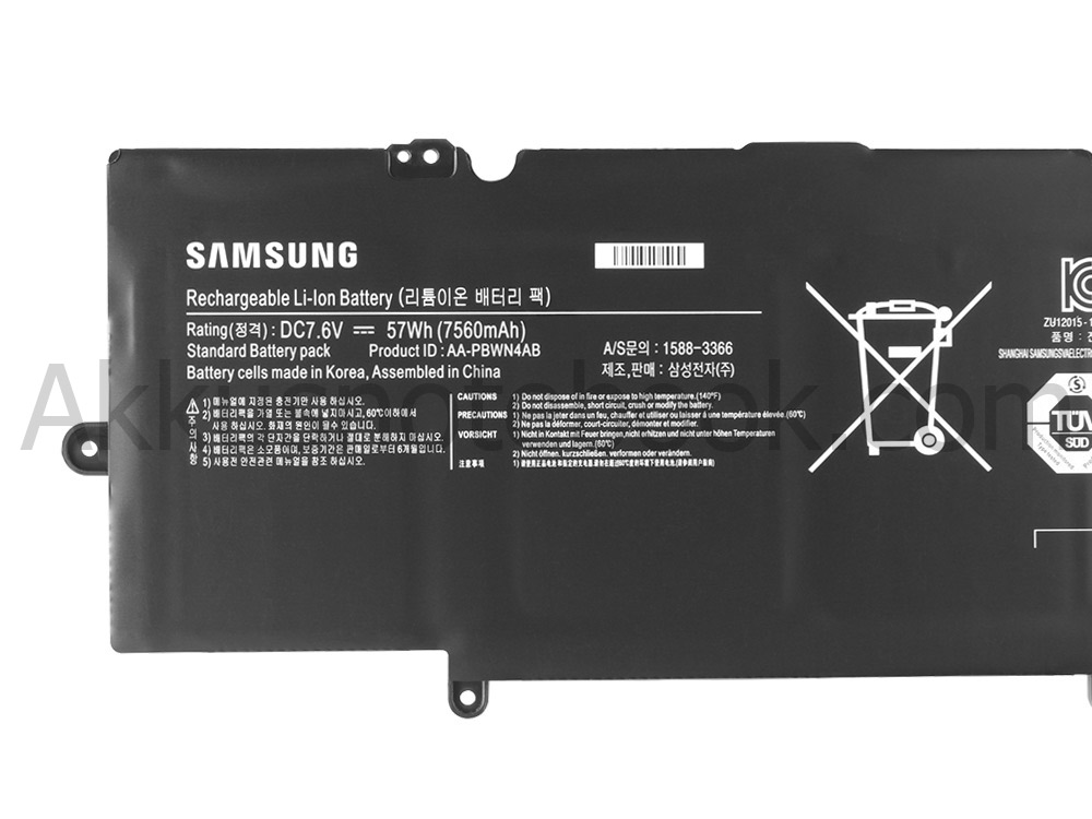 7560mAh 57Whr Akku Samsung NP730U3E-S05DE 730U3E-S01BE NP730U3E-S02UK