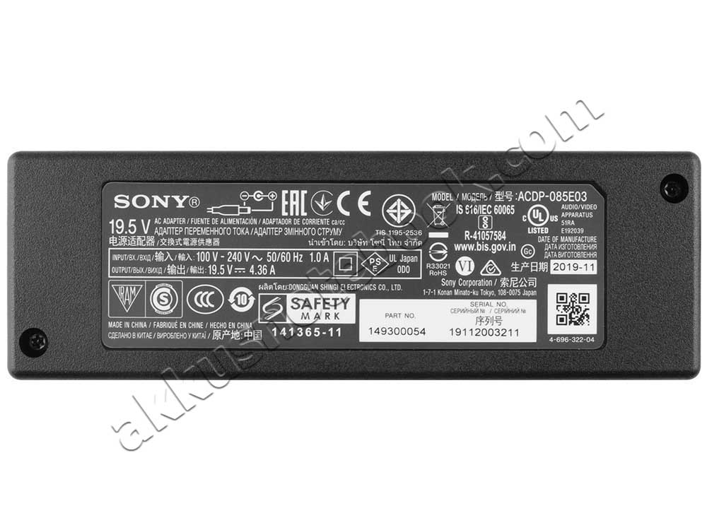 85W Sony KDL-43WF805 KDL43WF805 Netzteil Ladegerät + Kabel