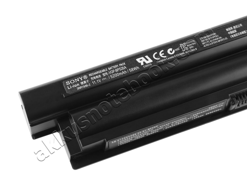 Original 5200mAh 58Wh Akku Sony Vaio SV-E1711C5E/W E1711X1EB