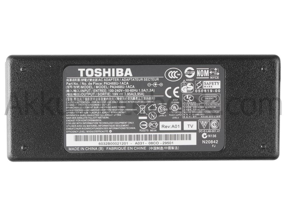 Original 75W Netzteil Toshiba Satellite P50-B-118 P50-B-10Q