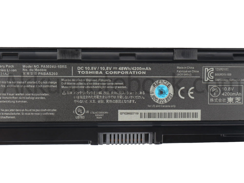 6 Zellen 4200mAh Akku Toshiba Satellite C50-A I0010 I0013 I0014