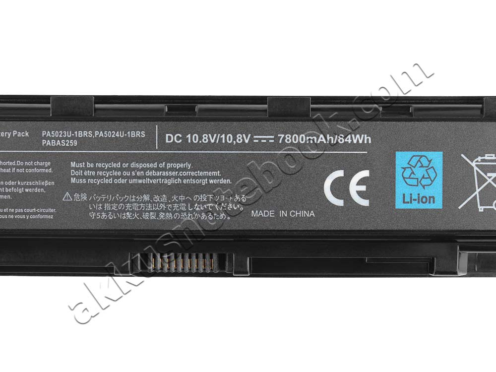 9 Zellen 7800mAh Akku Toshiba PABAS260 PABAS261 PABAS262