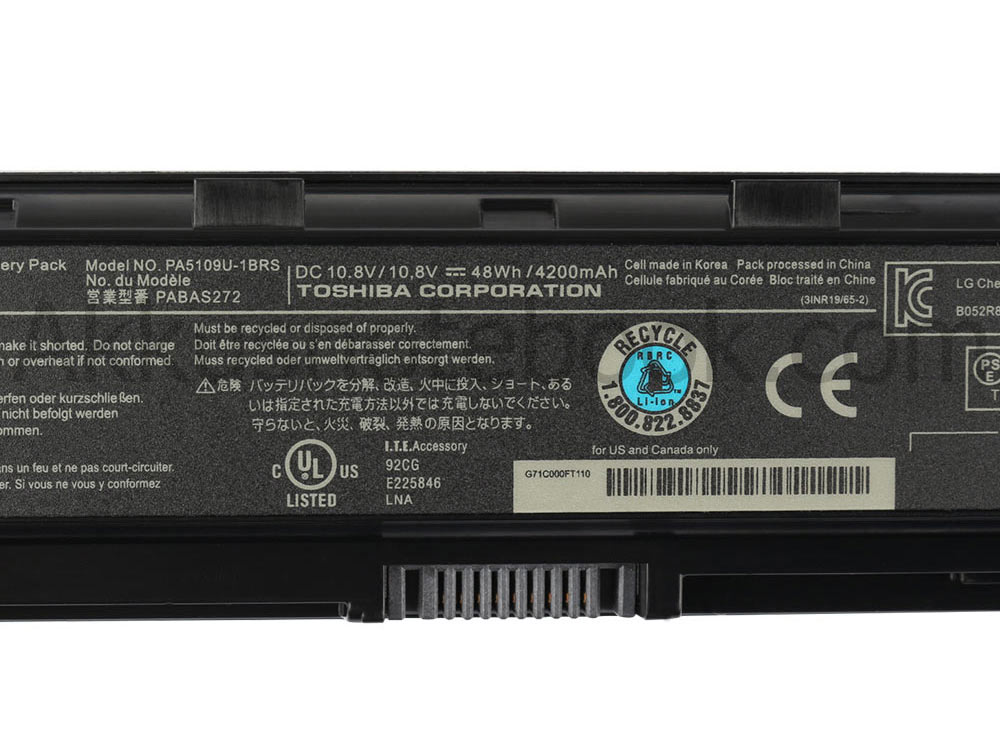 4400mAh 48Whr Akku Toshiba Satellite C50-A P0012 P0013 P0014