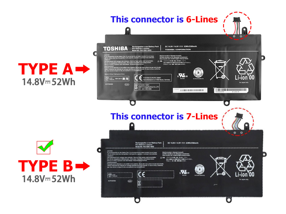 52Wh Akku Toshiba PA5136U-1BRS