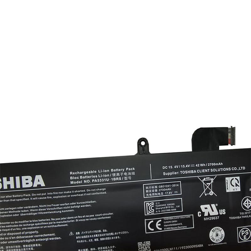 2700mAh 42Wh 4-Zellen Toshiba Dynabook Portege A30-E-193 Akku