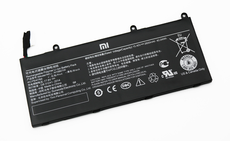 Original 2600mAh 40Wh 4-Zellen Xiaomi MI Ruby 15.6 Akku