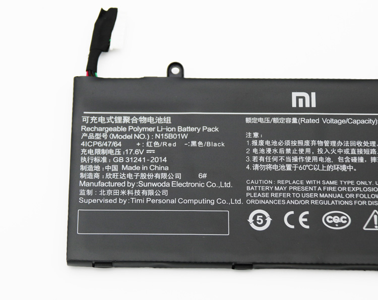 Original 2600mAh 40Wh 4-Zellen Xiaomi MI Ruby 15.6 Akku